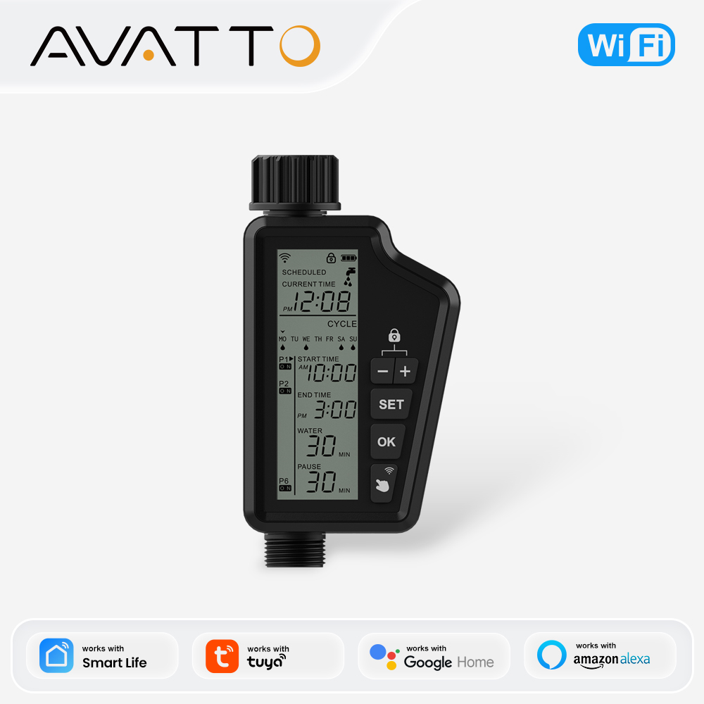 Smart Garden Water Timer - AVATTO Tuya WIFI Smart Garden Watering