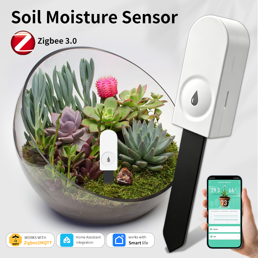 Smart ZigBee Soil Moisture Sen - App Smart Garden recension och pris