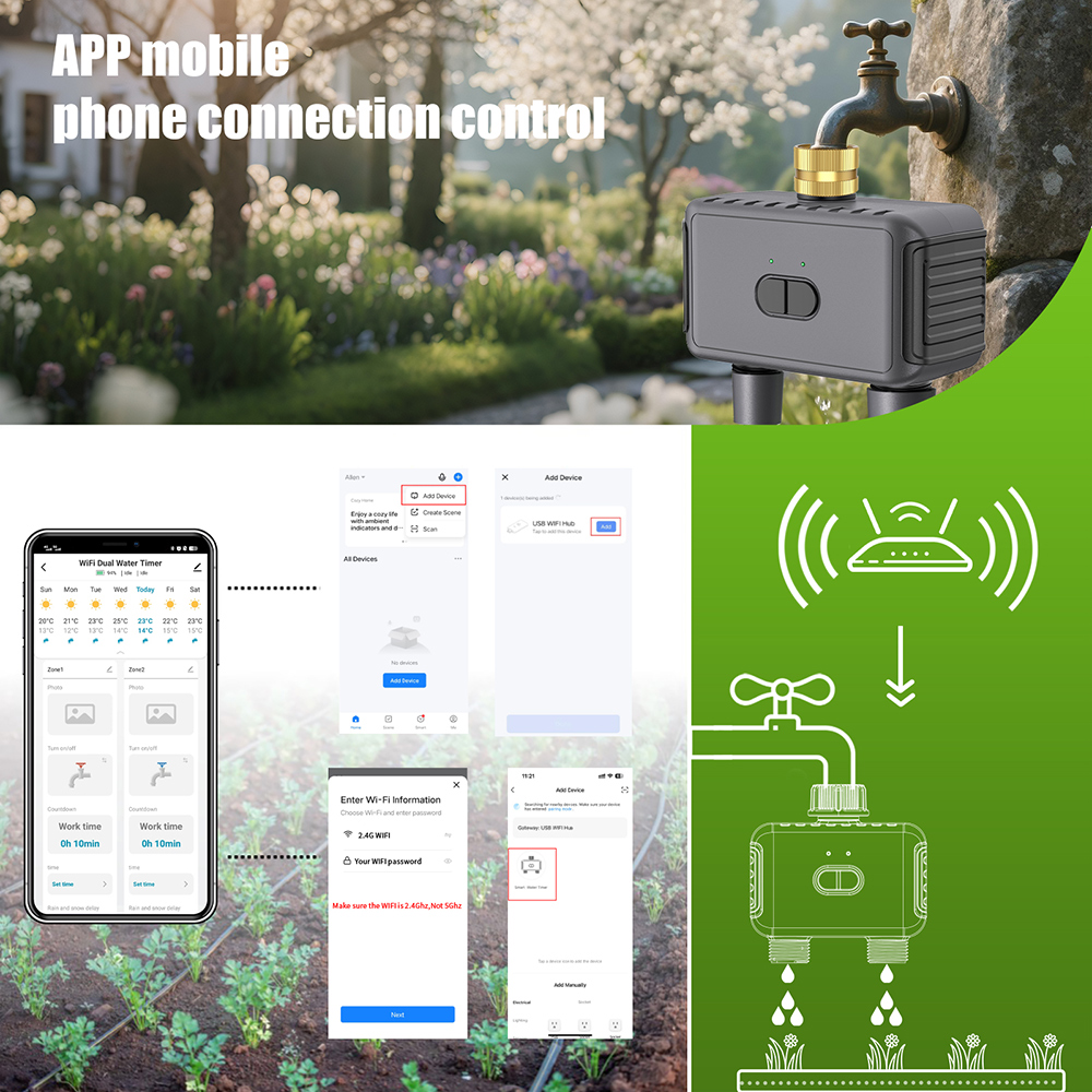 Tuya WiFi Water Timer Smart 2  - Smart Garden Watering Can recension och pris