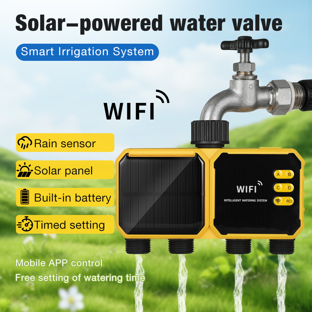 WiFi Solar Water Timer 1/2/4 O - Smart Garden Water Timer recension och pris