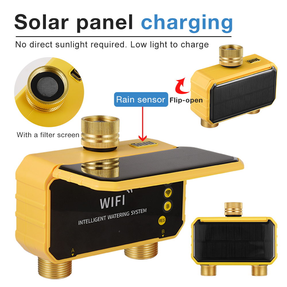 WiFi Solar Water Timer 1/2/4 O - Smart Garden Water Timer recension och pris