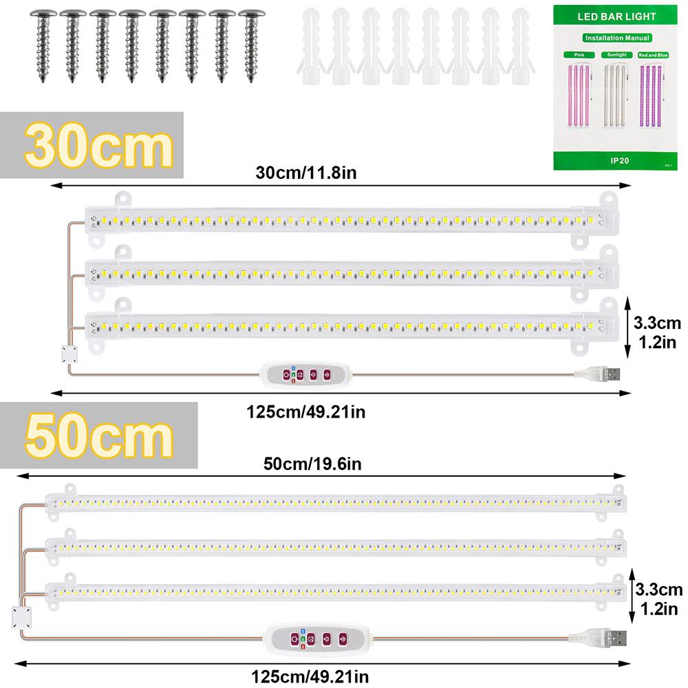 1/2/3/4Head LED Grow Light Str - Led Plant Light Strip recension och pris