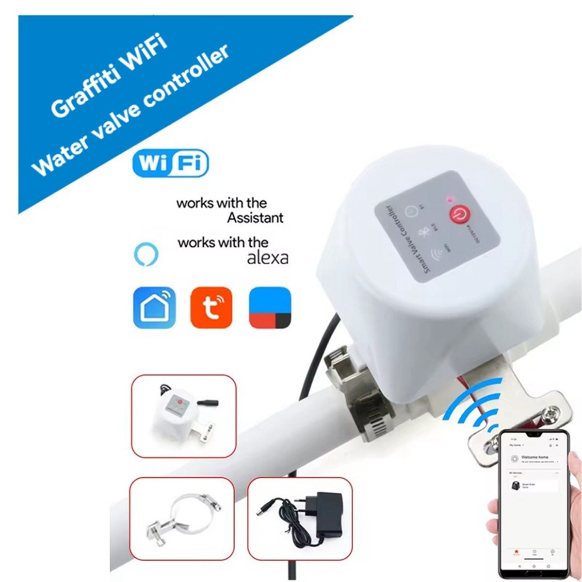 SWXF Tuya WiFi Smart Valve Con - App Smart Garden recension och pris