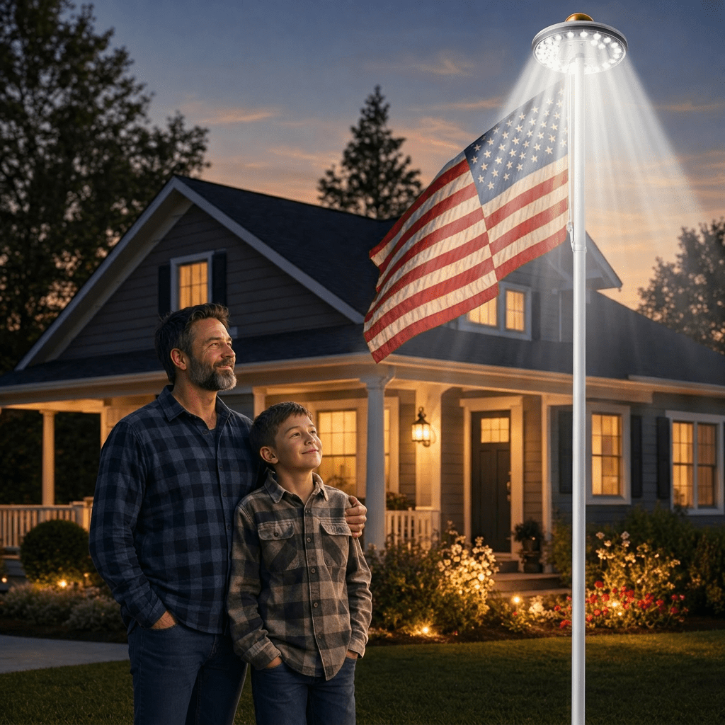 Solar LED Flagpole Light IP65  - Smart Garden Umbrella recension och pris