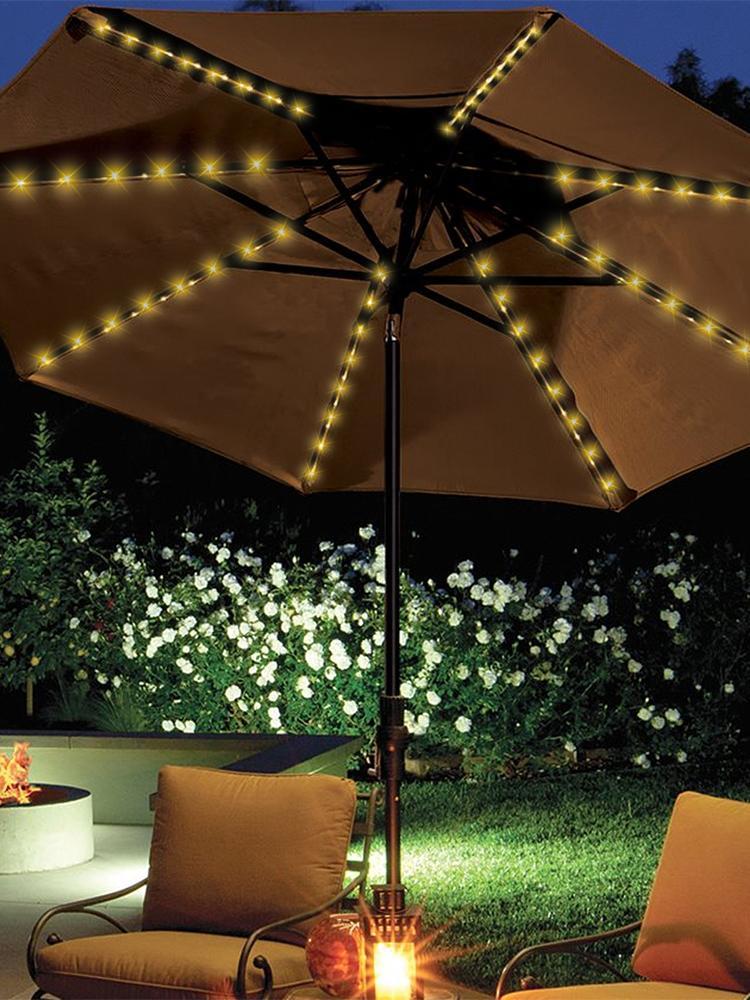 104 LED Solar Power Patio Umbr - Smart Garden Umbrella recension och pris