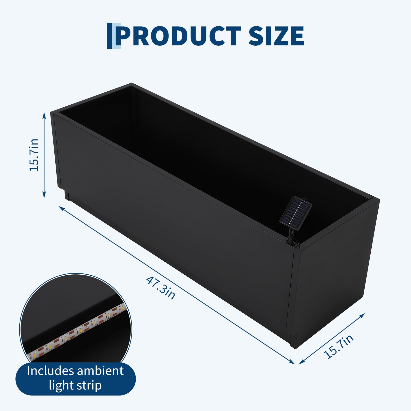 47x16 LED Metal Planter Box Wi - Smart Garden Box recension och pris
