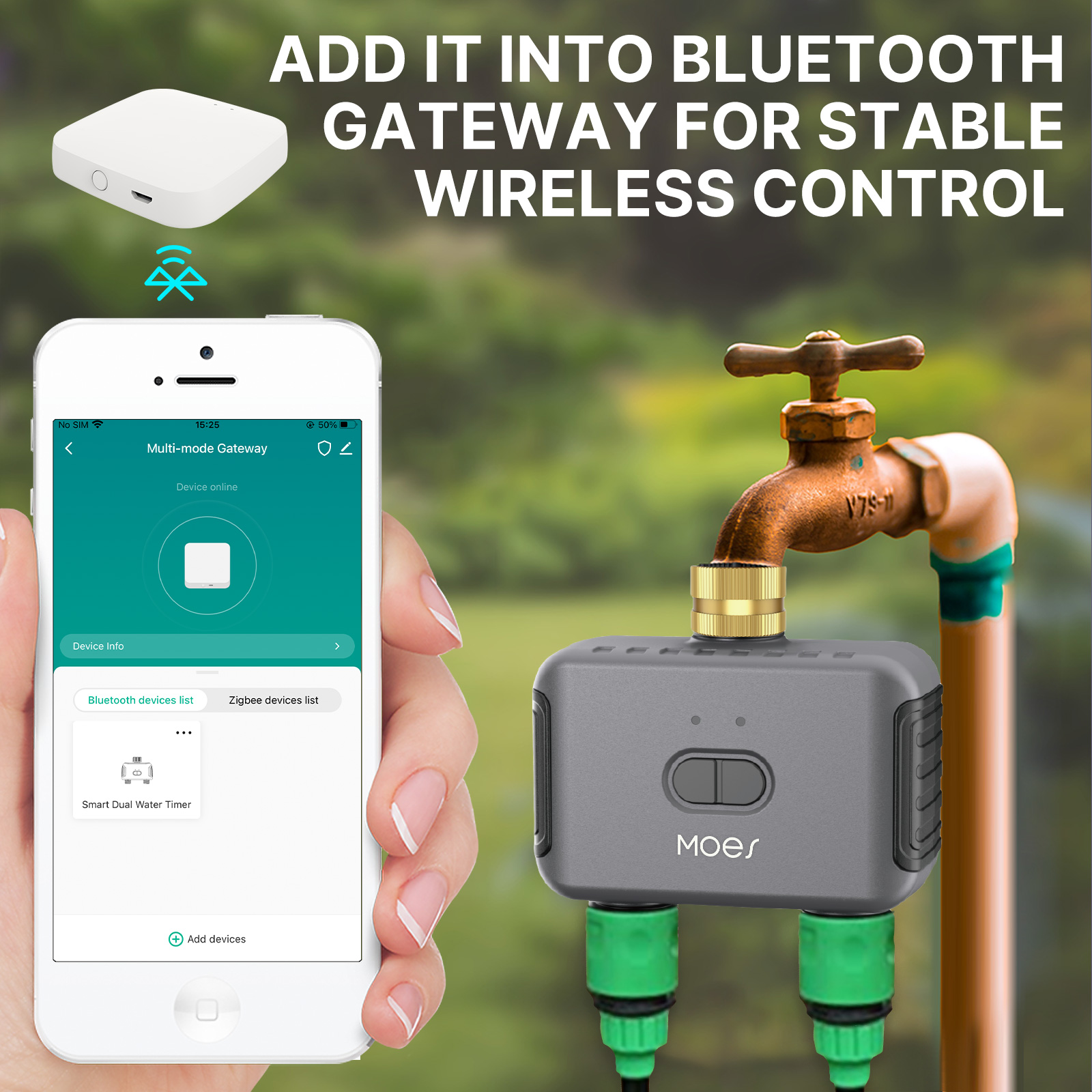 MOES Bluetooth Smart 2-Way Wat - Smart Garden Watering Can recension och pris