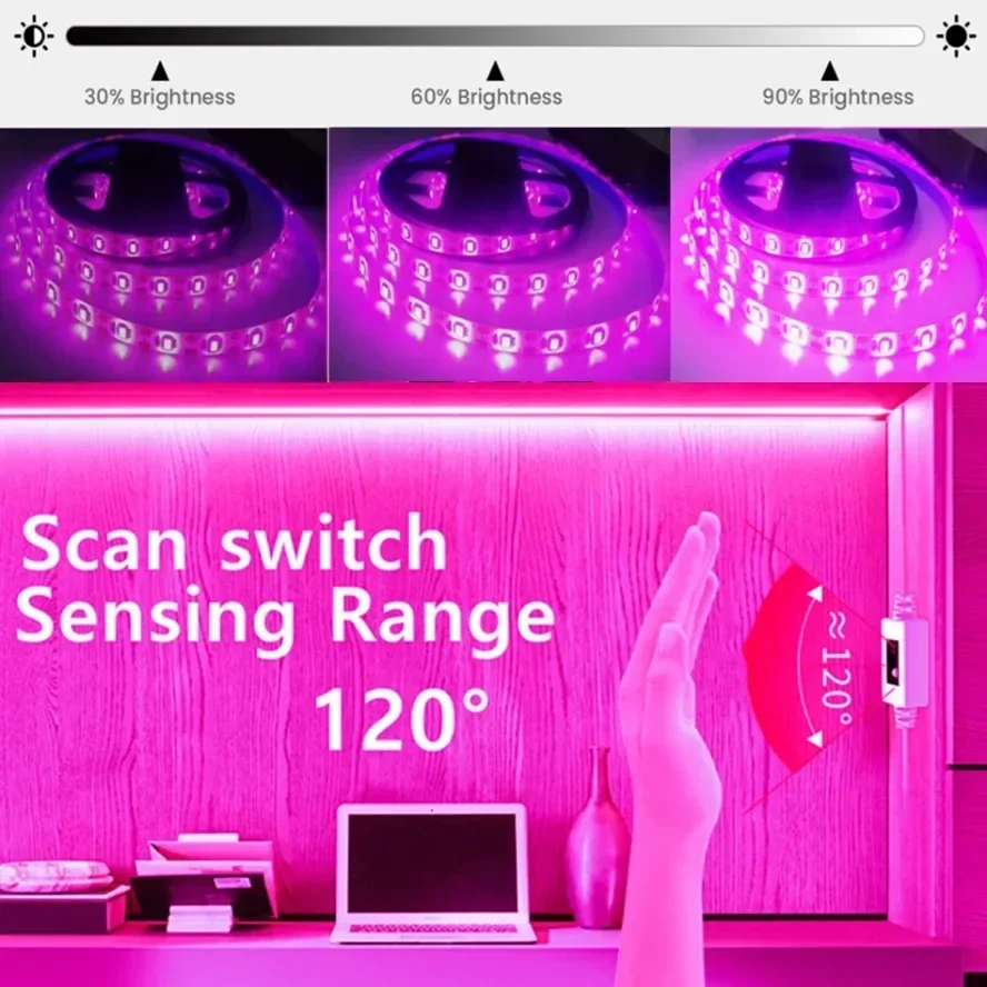 USB Touch Switch Dimmable 5V L - Led Plant Light Strip recension och pris