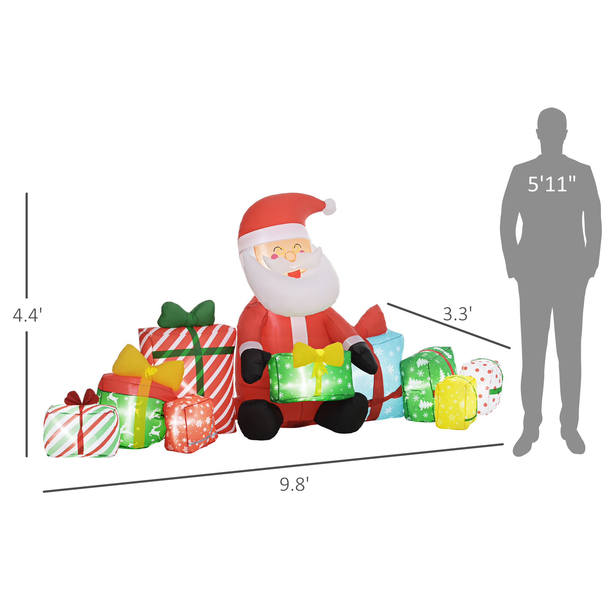 4.4' Christmas Inflatables San - Smart Garden Box recension och pris