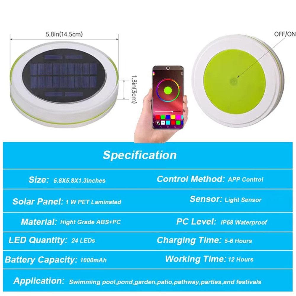 Solar LED Water Float Light Ou - App Smart Garden recension och pris
