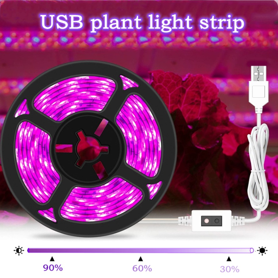 With Dimmable Switch 5V USB LE - Led Plant Light Strip recension och pris