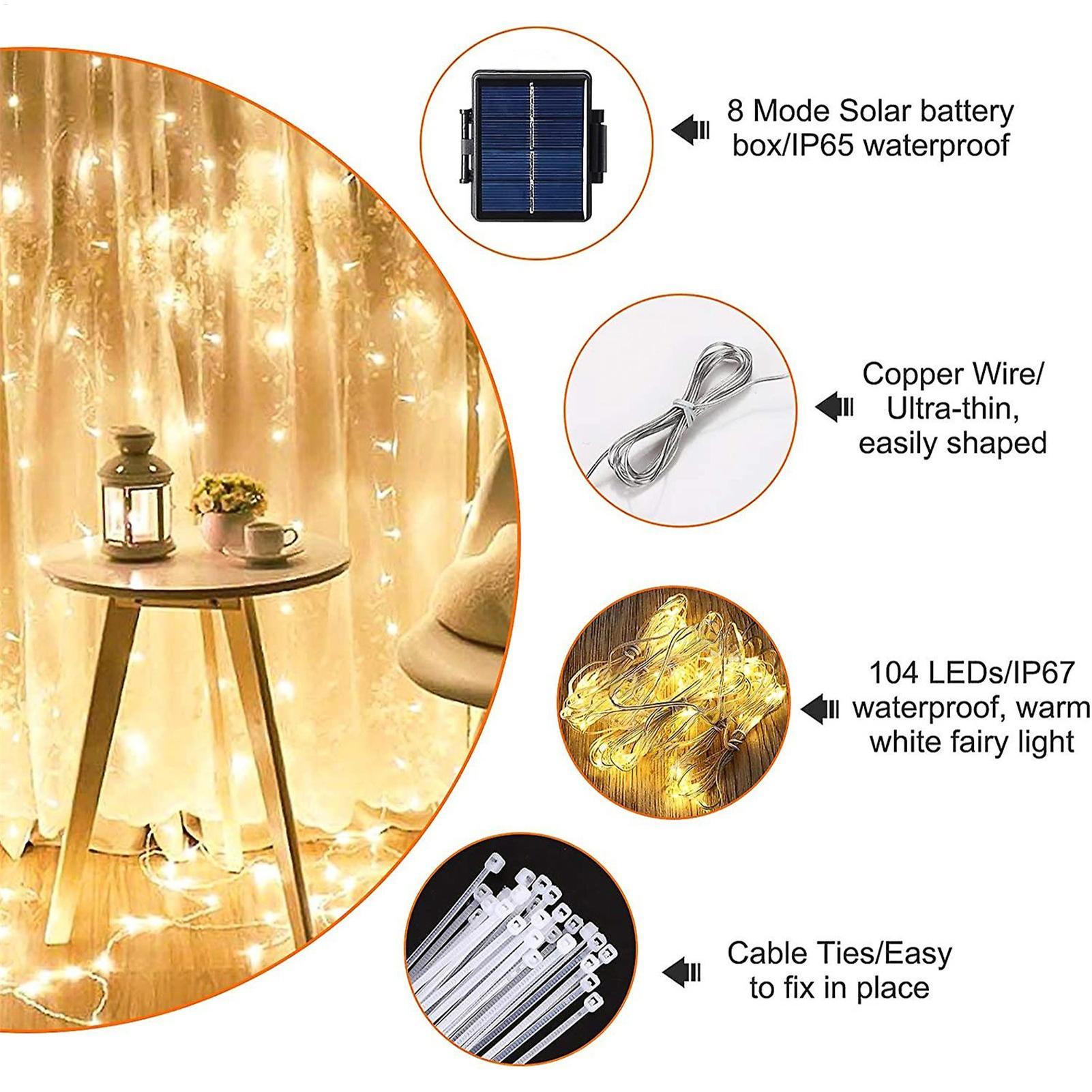 104 LED Umbrella String Light  - Smart Garden Umbrella recension och pris