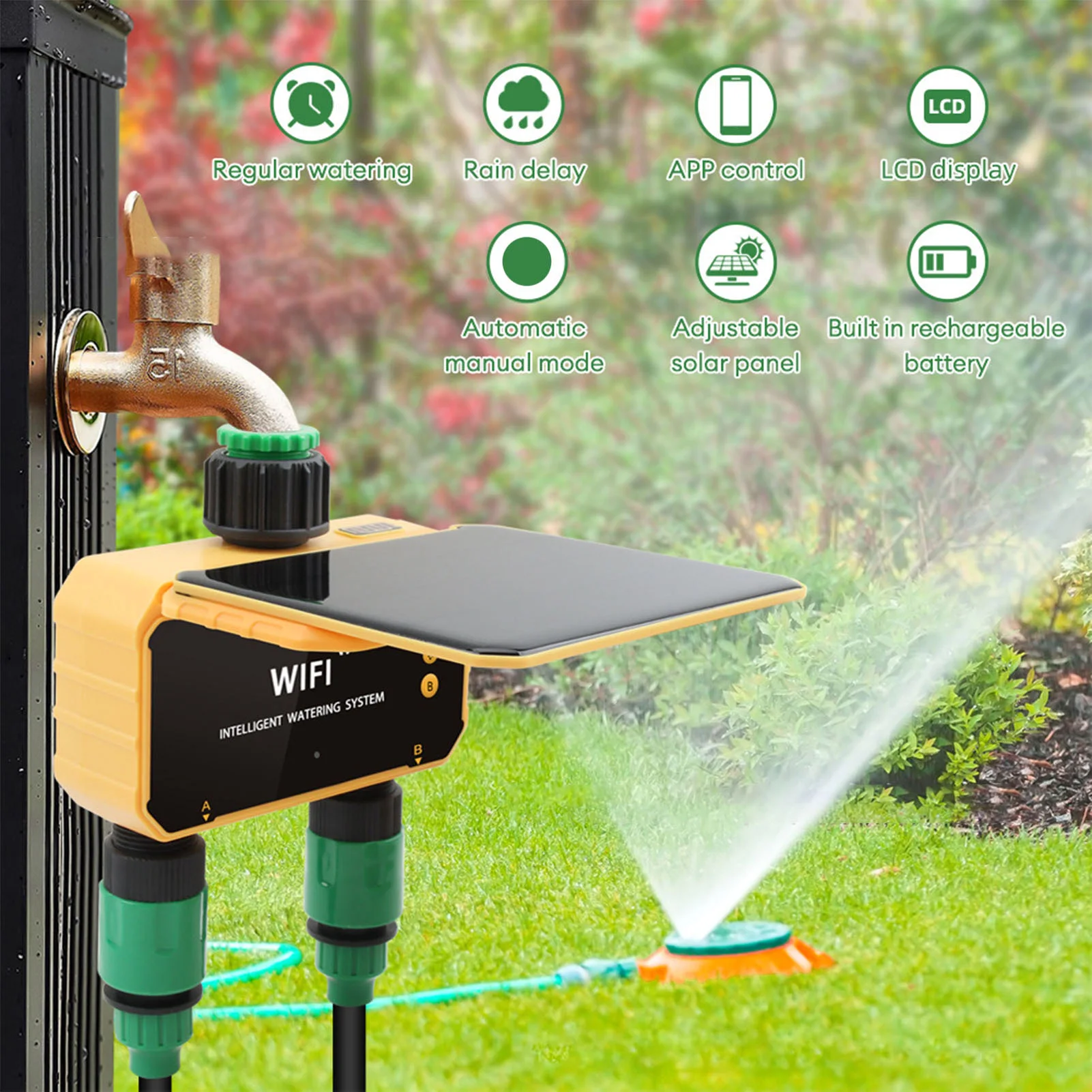 Solar WiFi Smart Irrigation Ti - App Smart Garden recension och pris