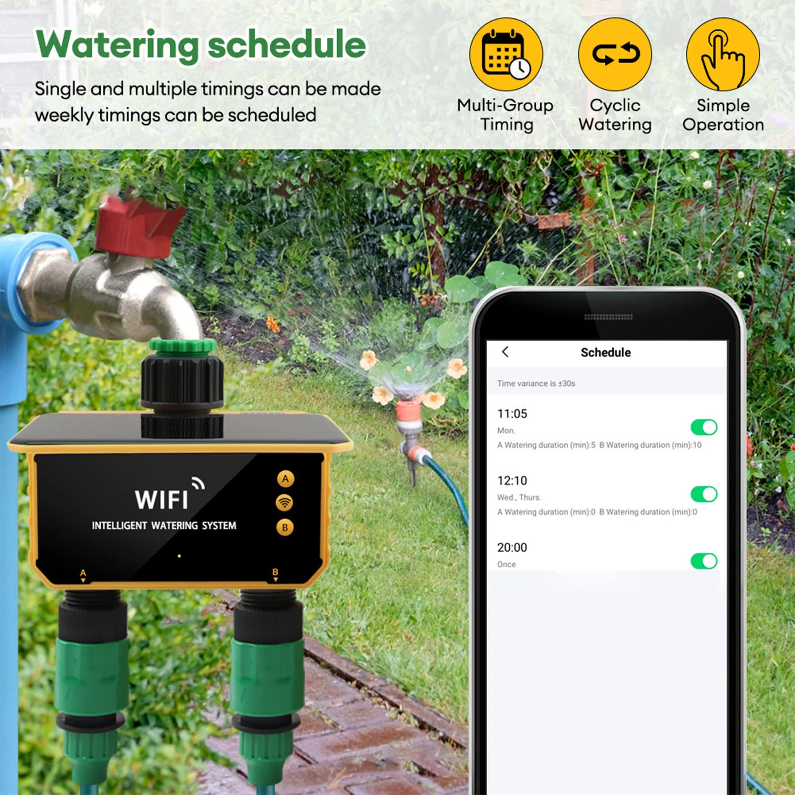 Solar WiFi Smart Irrigation Ti - App Smart Garden recension och pris